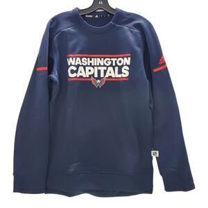 WASHINGTON CAPITALS Sweater Adult Small Blue White ADIDAS NHL Hockey Athleisure